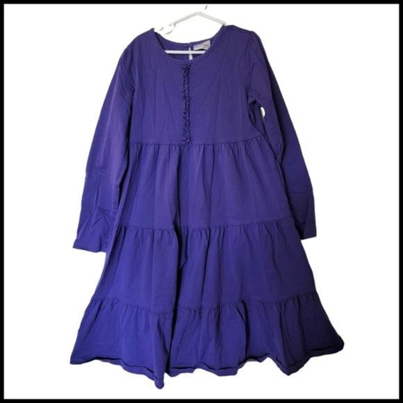 Hanna Andersson Twirl Purple Dress Long Sleeve size 140 size 10 Years‎ Girls - Picture 1 of 4